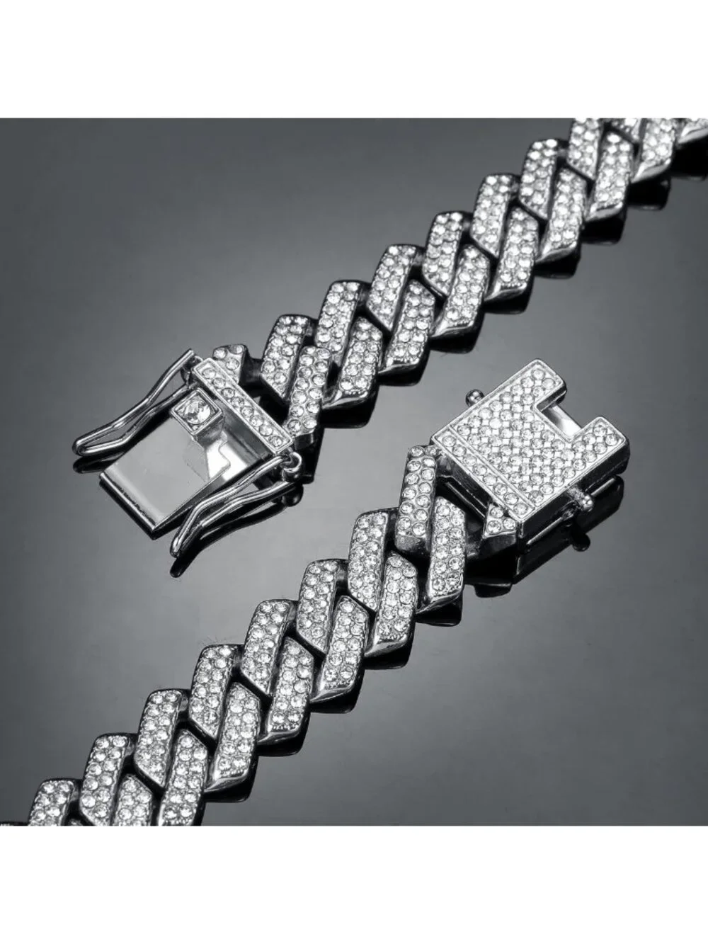 Iced Out Cuban Link Chain Necklace for Men & Women - Stylish Miami Jewelry